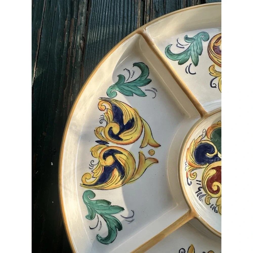 Alhambra Porcelain Vienna Austria Flat Tray Platter Floral‎ Design
